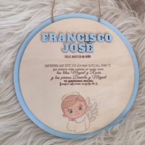 Placa recuerdo de bautizo