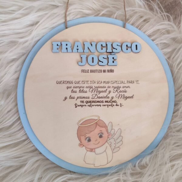 Placa recuerdo de bautizo
