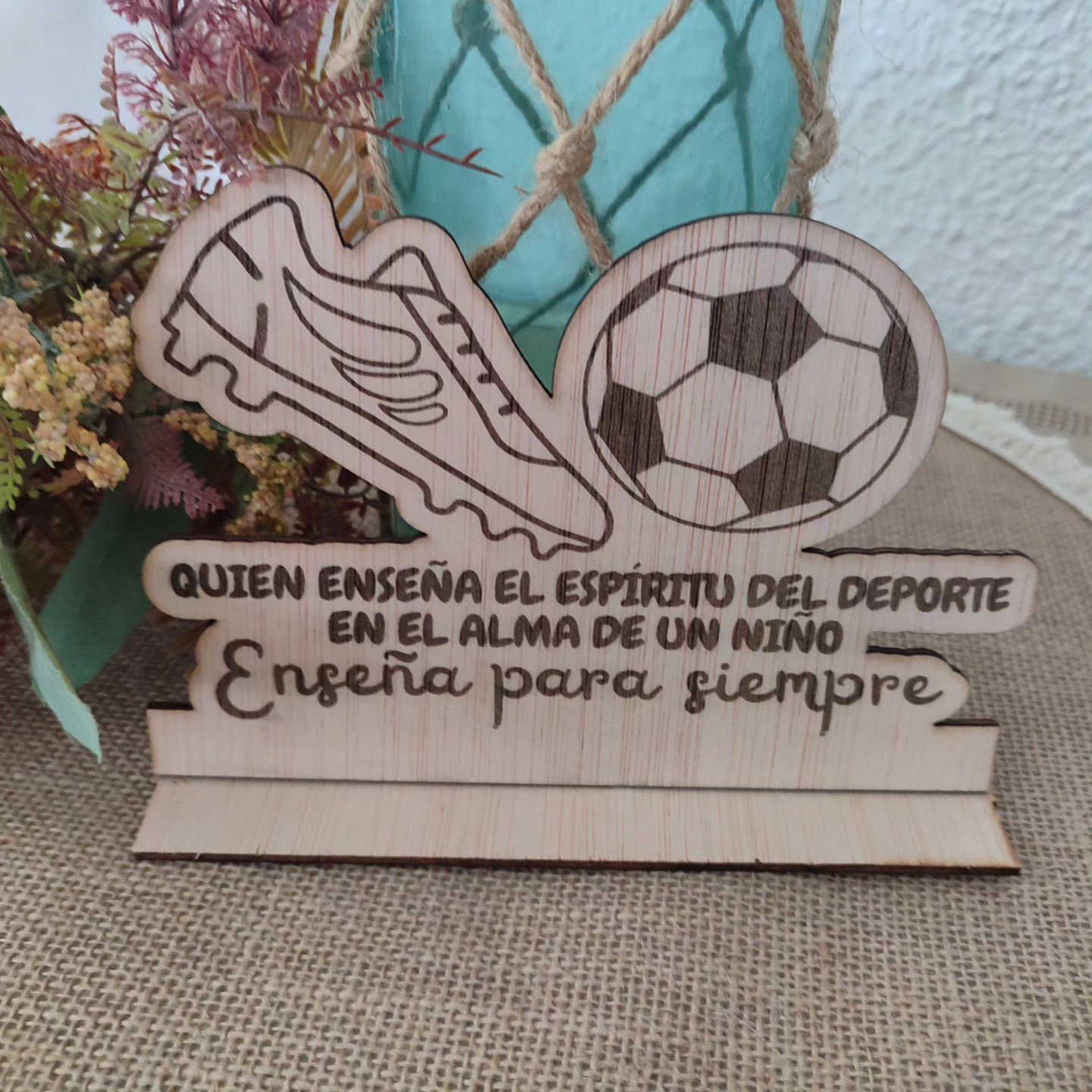 Trofeos con bota de fútbol