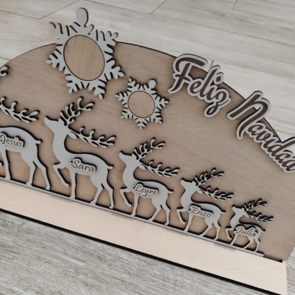 Peana decorativa de renos personalizada - Imagen 4