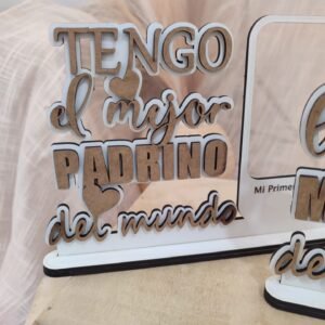 Portafotos con frase personalizada