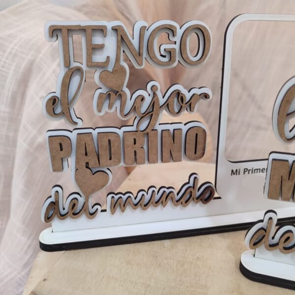 Portafotos con frase personalizada