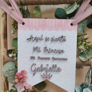 Placa para silla personalizada
